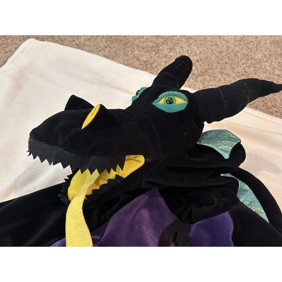 Disney Store Malificent Dragon Halloween Costume Kids 8/10T Black Purple - Picture 3 of 12